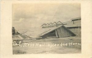 Company C Mess Hall Tornado Disaster 1916 Laredo Texas RPPC Photo Postcard 339