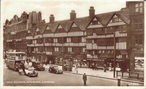 UK Old Houses Holborn London Vintage RPPC 07.27