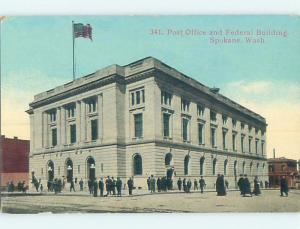 Unused Divided Back POST OFFICE SCENE Spokane Washington WA hs1409