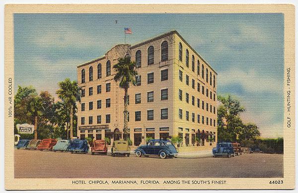 Hotel Chipola - Marianna Florida FL - Linen Postcard