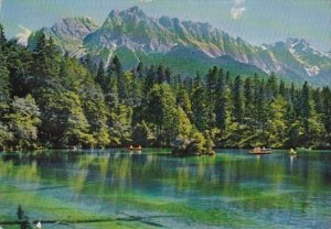 Germany Badersee Mit Zugspitzgruppe