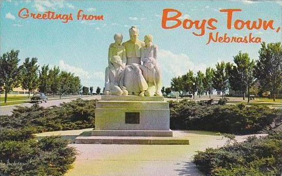 Nebraska Boys Town Statue Of Father Flanagan And Boys