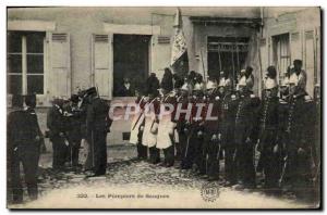 Old Postcard Firefighters Firefighters Saugues