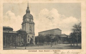 Germany Darmstadt Neues Museum u Hoftheater Mollerbau Vintage Postcard 07.97