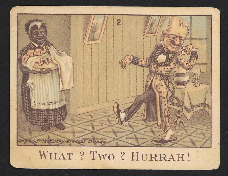 VICTORIAN TRADE CARDS (5) Grandpa & Babies