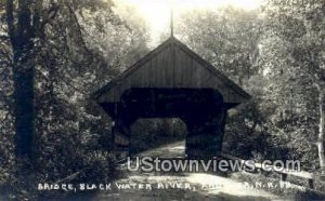 Real Photo - Bridge, Black Water River in Andover, New Hampshire
