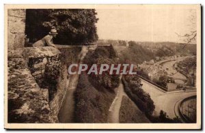 Old Postcard Dinan La Vallee de la Rance view the English Garden