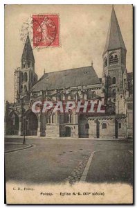 Old Postcard Poissy Church ND XII century