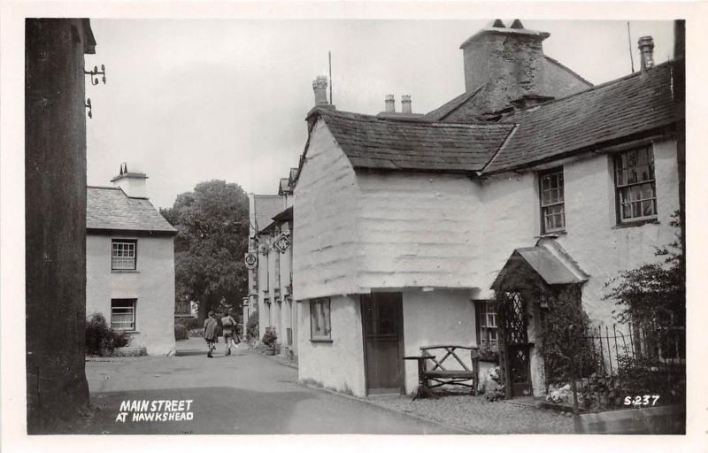 HAWKSHEAD CUMBRIA UK LOT OF 2 PHOTO POSTCARDS MAIN STREET + METHODIST CHAPEL