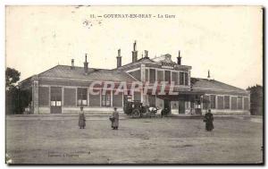 Old Postcard Gournay En Bray Train