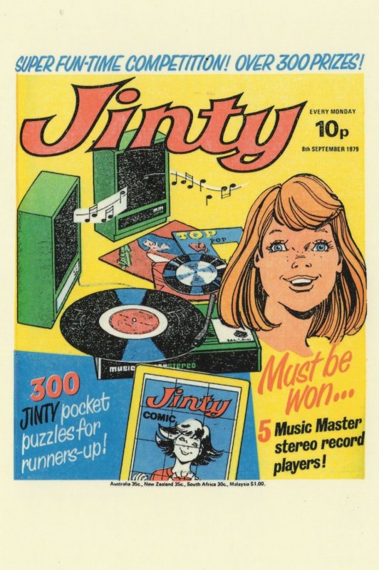 Win A 1970s Stereo Record Player Top Of The Pops LP Jinty Postcard