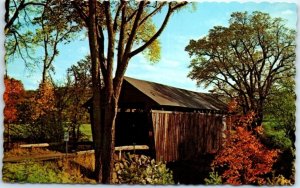 Postcard - Bement Covered Bridge #14 - Bradford, New Hampshire