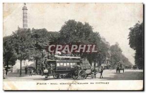 Old Postcard Boulevard Sebastopol Paris and Place du Chatelet