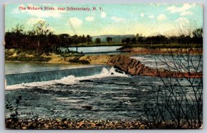 Vintage Postcard The Mohawk River Falls Waterfalls Schenectady New York N.Y.