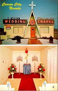 Carson City, NV Nevada  VENUS WEDDING CHAPEL & INTERIOR  Advertising Postcard