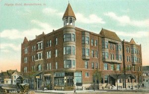 C-1910 Pilgrim Hotel Marshalltown Iowa Postcard Souvenir 6913