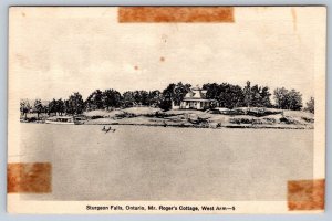 Mr Roger’s Cottages, West Arm, Sturgeon Falls, Ontario, Vintage PECO Postcard