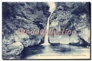 Postcard Old Road REEL SOSPEL waterfall Piaon