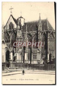 Postcard Old Troyes the church Saint Urbain