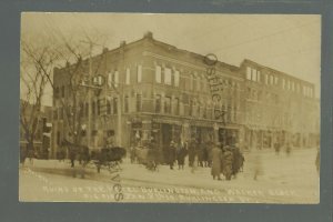 Burlington VERMONT RPPC 1910 FIRE Disaster RUINS of HOTEL BURLINGTON Main Street