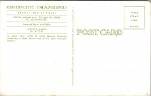 George Diamond Chicago IL Illinois Postcard UNP VTG Unused Vintage Chrome 