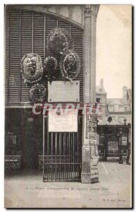 commemorative plaque of execution of Joan of Arc - Old Postcard