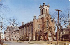 Somerville New Jersey Baptist Church Street View Vintage Postcard K59460