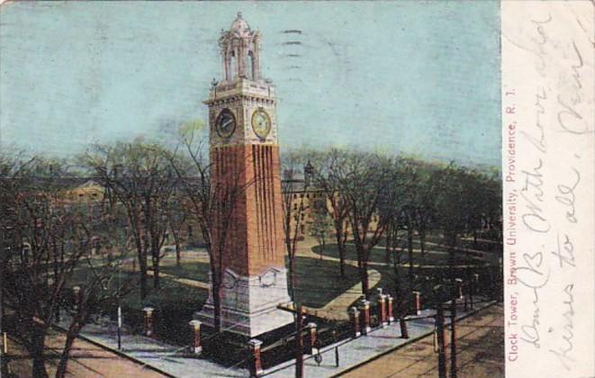 Rhode Island Clock Tower Brown University 1909