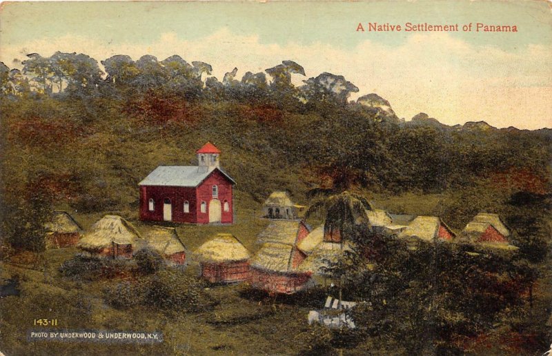 A NATIVE SETTLEMENT OF PANAMA LANCASTER SOUTH CAROLINA POSTCARD 1914