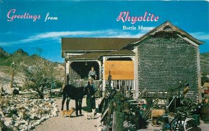 Postcard Nevada Rhyolite Famous Bottle House mining 1950s Western Scott 23-7765