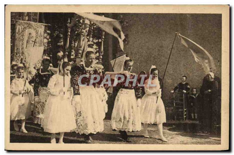 Old Postcard Forgiveness of Sainte Anne Palue Folklore