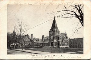 Vtg 1906 Christ Episcopal Church Waltham Massachusetts MA Postcard