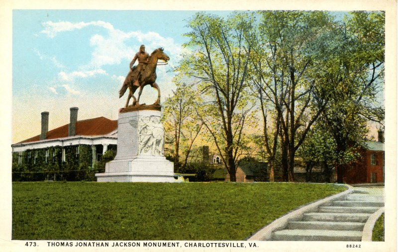 VA - Charlottesville. Confederate Thomas (Stonewall) Jackson Monument