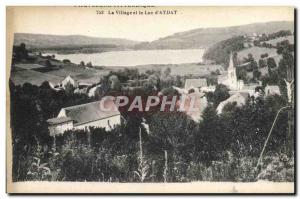 Old Postcard L & # 39Auvergne Village and Lake D & # 39Aydat