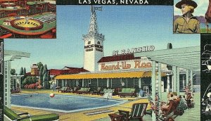 Postcard  Early View of Hotel El Rancho Vegas, Las Vegas, NV.    R2