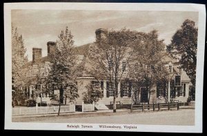 Vintage Postcard 1930-1945 Raleigh Tavern, Williamsburg, Virginia