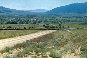 MT - Boulder as seen from Free Enterprise Health Mine, Train Passing