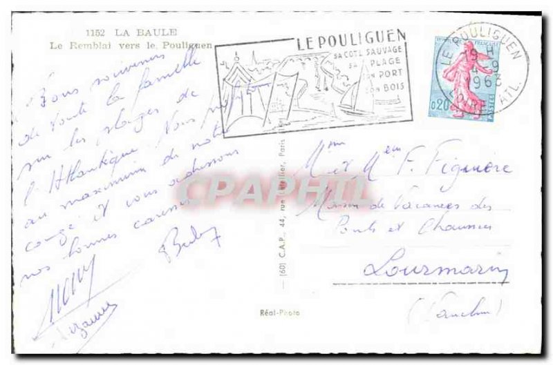 Old Postcard La Baule the embankment toward the Poullguen