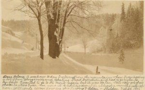 Switzerland Lancy Winter View RPPC real photo 1908  Postcard 22-7018