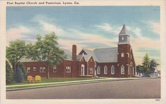 Georgia Lyons First Baptist Church And Pastorium