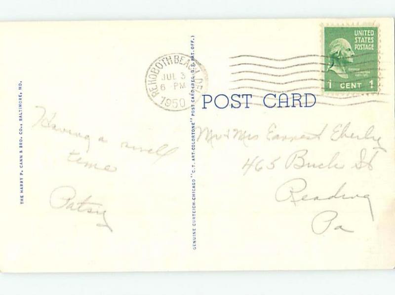 Linen BEACH SCENE Rehoboth Beach Delaware DE G6228