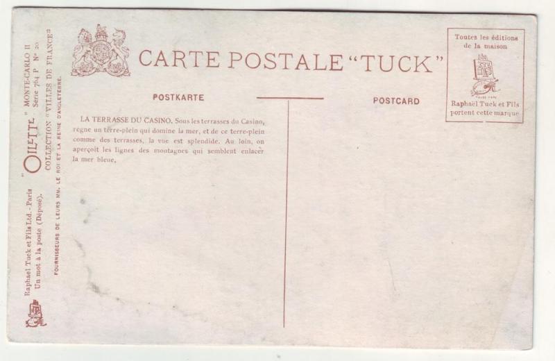 P122 JLs tucks postcard oilette monte carlo terrssse casino