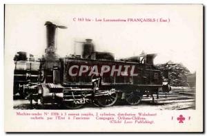 Postcard Old Train Locomotive machine tender 0306 Company Orleans Chulons