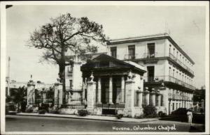 Havana Cuba Columbus Chapel Real Photo Postcard