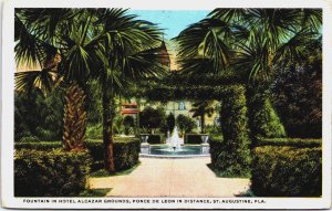 Fountain In Hotel Alcazar Grounds Ponce De Leon St Augustine Florida C272