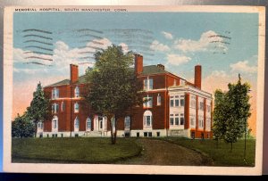 Vintage Postcard 1939 Memorial Hospital, South Manchester, Connecticut (CT)