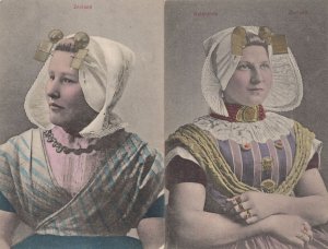 Zeeland Holland 2x Old Costume Postcard s