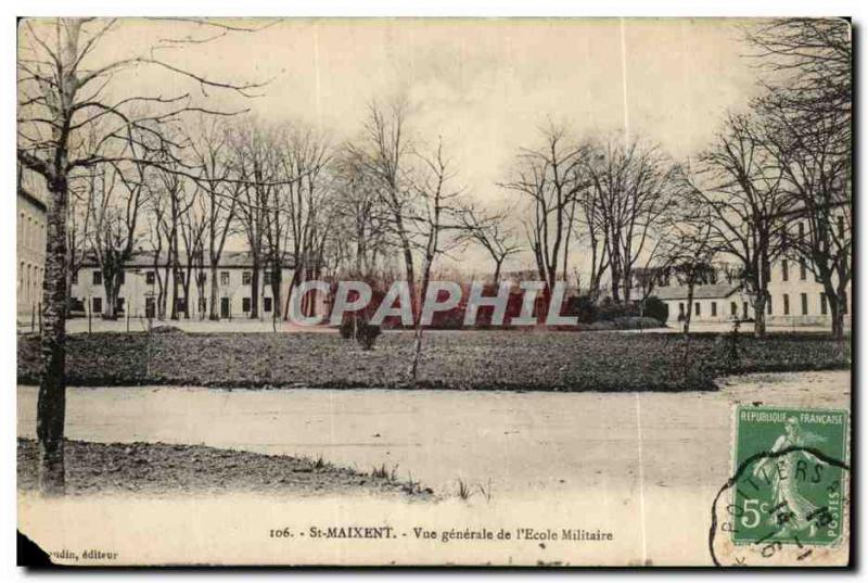 Saint Maixent Old Postcard General view of military & # 39ecole