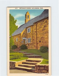 Postcard Methodist Church Gatlinburg Tennessee USA