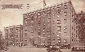 Vintage Postcard 1931 Hotel De Lasalle Landmark Drummond Street Montreal Canada